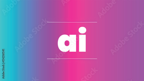 Artificial intelligence. Deep learning. Smart digital technology. AI vector illustration for science, presentation, automatization, business, robot. Gradient background