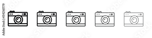 Retro camera icon Symbol concept for web design.simple line vector icon. logo illustration.
