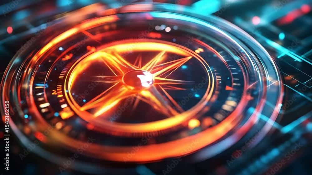 custom made wallpaper toronto digitalGlowing Compass 3D Illustration Footage
