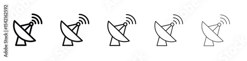 Satellite dish icon Symbol concept for web design.simple line vector icon. logo illustration.