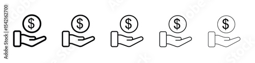 Savings icon Symbol concept for web design.simple line vector icon. logo illustration.