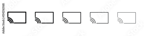 Screencast icon Symbol concept for web design.simple line vector icon. logo illustration.