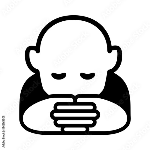 Person Bowing Deeply