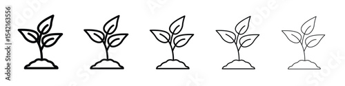 Seedling icon Symbol concept for web design.simple line vector icon. logo illustration.