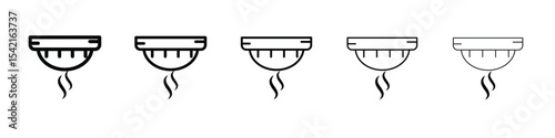 Sensor smoke icon Symbol concept for web design.simple line vector icon. logo illustration.