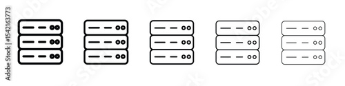 Server rack icon Symbol concept for web design.simple line vector icon. logo illustration.