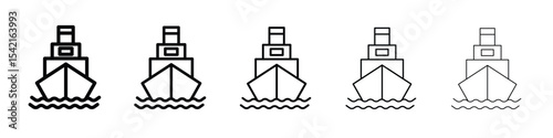Ship icon Symbol concept for web design.simple line vector icon. logo illustration.