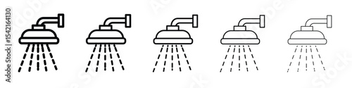Shower down icon Symbol concept for web design.simple line vector icon. logo illustration.