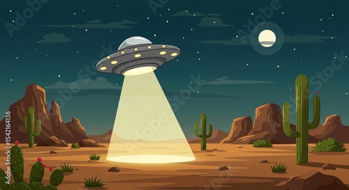 UFO over Desert Night