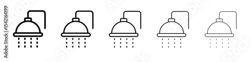 Shower icon Symbol concept for web design.simple line vector icon. logo illustration.