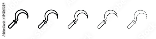 Sickle icon Symbol concept for web design.simple line vector icon. logo illustration.