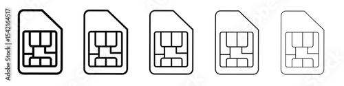 Sim card icon Symbol concept for web design.simple line vector icon. logo illustration.