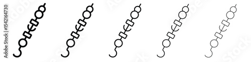 Skewer icon Symbol concept for web design.simple line vector icon. logo illustration.