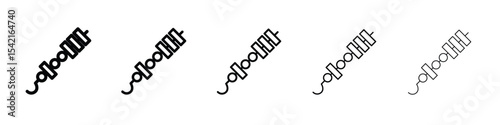 Skewer icon Symbol concept for web design.simple line vector icon. logo illustration.