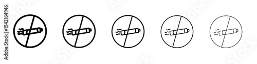 Smoking ban icon Symbol concept for web design.simple line vector icon. logo illustration.