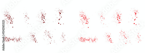 Blood spatter realistic vector background set. red blood paint splashes set. Realistic set of blood splatter vector