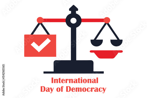 Ballot Box vs Crown on Balance Scale Vector – Power of Vote Over Authoritarian Rule Illustration.