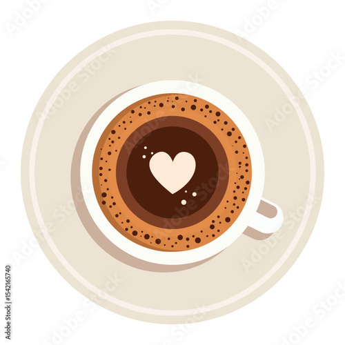 vector coffee mug with heart