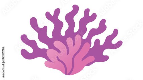 violet coral illustration handprint