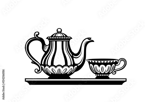teapot and cup