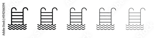 Swimming pool icon Symbol concept for web design.simple line vector icon. logo illustration.