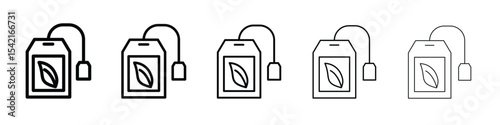 Tea bag icon Symbol concept for web design.simple line vector icon. logo illustration.
