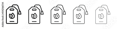 Tea bag icon Symbol concept for web design.simple line vector icon. logo illustration.