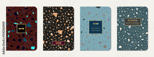 Brochure cover design. Terrazzo abstract