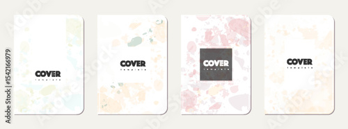 Note book cover design. Terrazzo abstract