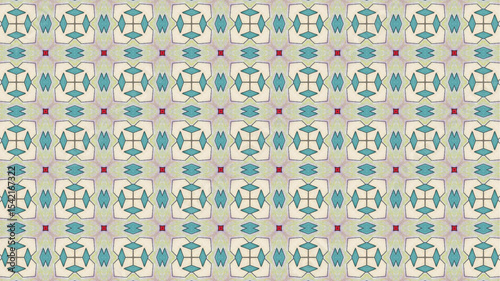 Abstract and geometric Seamless Pattern design suitable for fabric or wrapping paper.