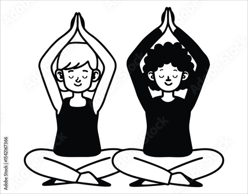 Abstract Yoga Silhouette Collection