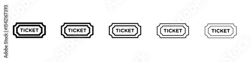 Ticket stub icon Symbol concept for web design.simple line vector icon. logo illustration.