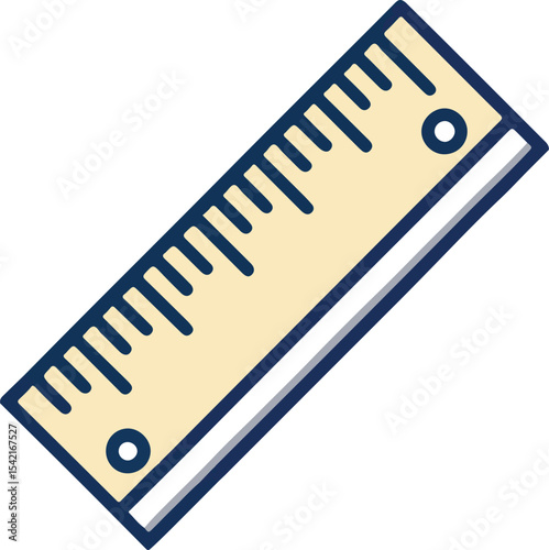 vector drawing of a ruler