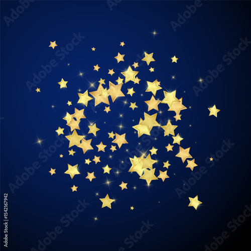 Magic stars vector overlay.  Gold stars scattered