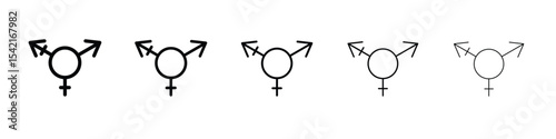 Transgender icon Symbol concept for web design.simple line vector icon. logo illustration.