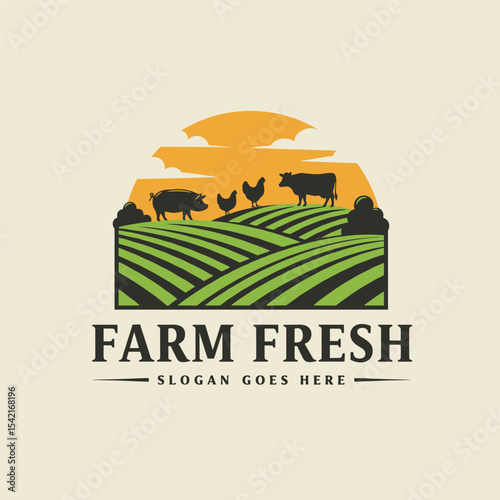 cattle, cow, angus, beef, dairy farm logo inspiration. livestock or farm design template. vector illustration vintage retro,emblem,sign,symbol