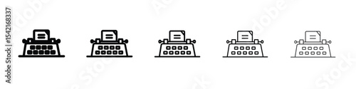 Typewriter icon Symbol concept for web design.simple line vector icon. logo illustration.
