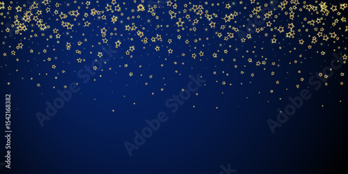 Gold sparkling star confetti.
