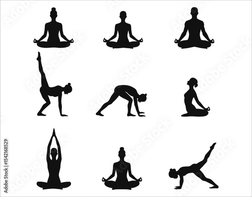 Yoga Practice Silhouette Pack
