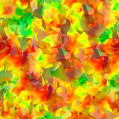 Seamless pattern with abstract leaves.