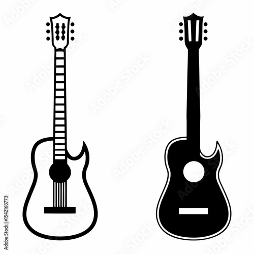 acoustic guitar vector illustration