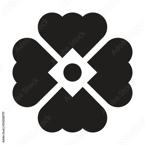 Love shape pattern  floral vector illustration design.