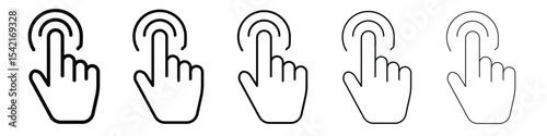 finger tap icon Symbol concept for web design.simple line vector icon. logo illustration.