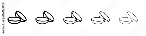 contact lenses icon Symbol concept for web design.simple line vector icon. logo illustration.