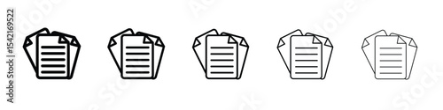 papers icon Symbol concept for web design.simple line vector icon. logo illustration.