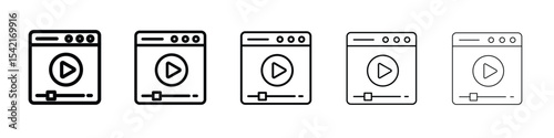 Free Download Video tutorial icon Symbol concept for web design.simple line vector icon. logo illustration. - GFXLoad