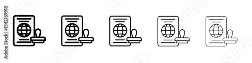 Visa icon Symbol concept for web design.simple line vector icon. logo illustration.