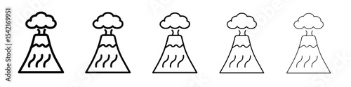 Volcano icon Symbol concept for web design.simple line vector icon. logo illustration.