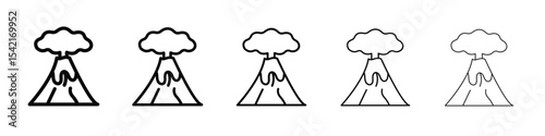 Volcano icon Symbol concept for web design.simple line vector icon. logo illustration.