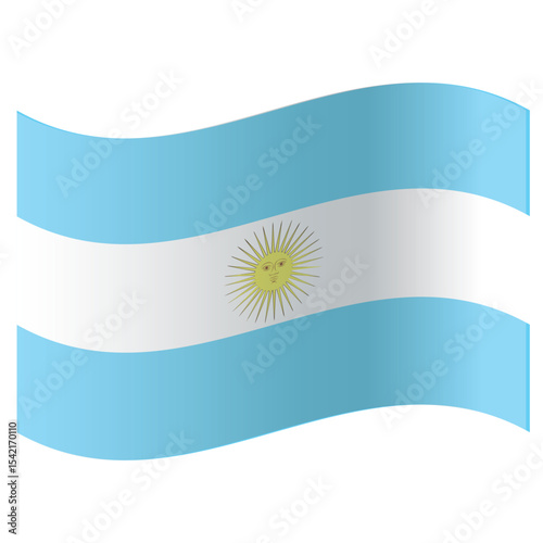 argentina flag vector isloated on a white background
